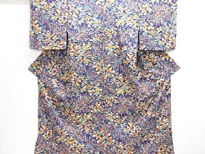 草花模様小紋着物